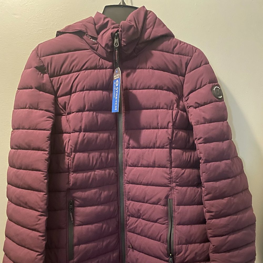Hooded Stretch Puffer Coat